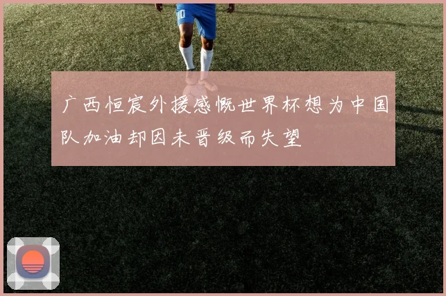 广西恒宸外援感慨世界杯想为中国队加油却因未晋级而失望